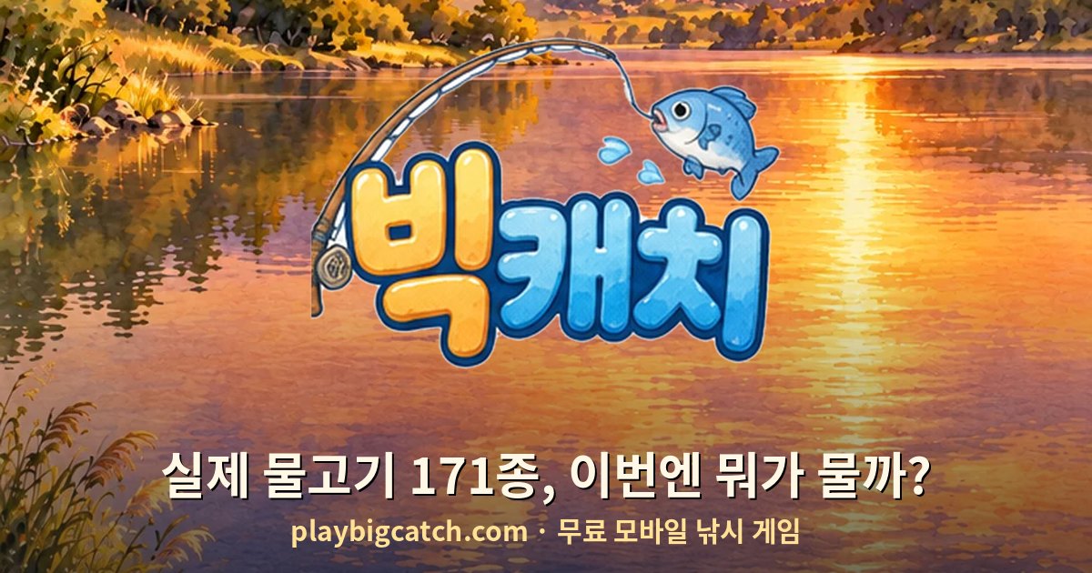빅캐치 — 실제 물고기 171종 낚시 게임 게임 화면